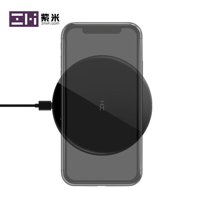 

ZMI Purple Mi iPhone XsMaxXRX Wireless Charger Wireless Fast Charger Support Apple 75WMillet MIX2SSamsung S89note8 Support Normal Charge&Discharge Black