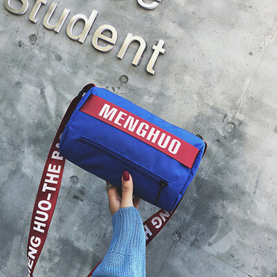 

Tailored Woman Summer Color Collision Shoulder Bags Ladies Trendy Hip Hop Letter Hand Bag