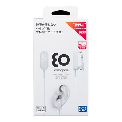 

Earsopen WR-3 bone conduction wire headset Japan imported non-in-ear HIFI fever stereo phone call music hands-free black white