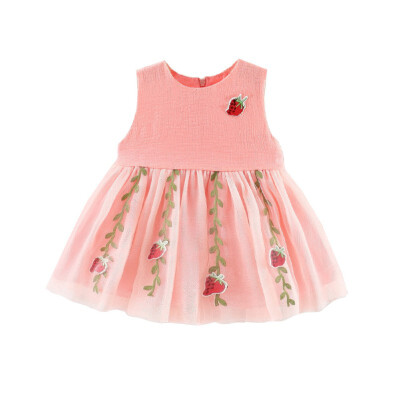 

Summer Girl Dress Baby Clothing 1st birthday Princess Dress Strawberry Cute Kids Dress For Girlsborn Baby Girl Clothes