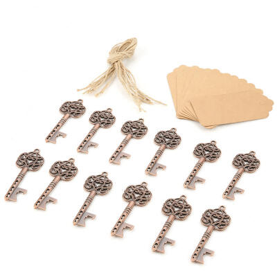 

Greensen 12Pcs Wedding Favors Vintage Key Bottle Opener Champagne Opener with Tag&Twine