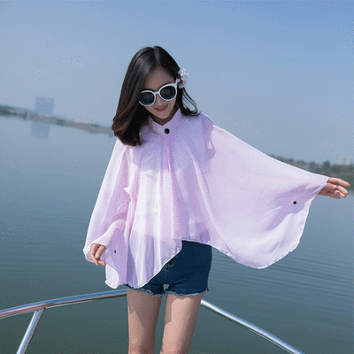 

Summer Korean version of chiffon variety sunscreen shawl female bike electric car driving sleeve UV protection silk scarf