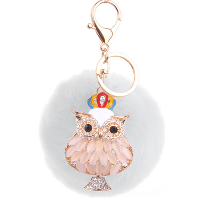 

Rex rabbit hair owl bag plush hair ball mobile phone pendant small gift jewelry