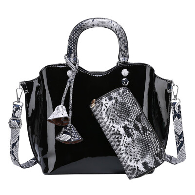 

Tailored 2Pcs Womens Ladies Pattern Pure Color Fashion HandbagWallets