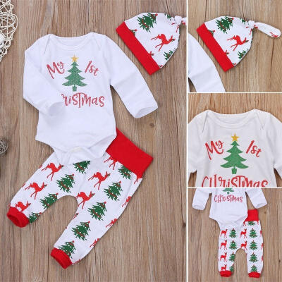 

Christmas Newborn Baby Girl Boy Clothes Jumpsuit Romper Bodysuit Pants Outfits