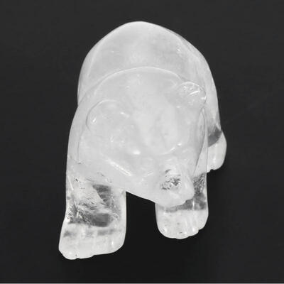 

Greensen 16in Crystal Handmade Stone Carving Carved Bear Shape Gift Decoration