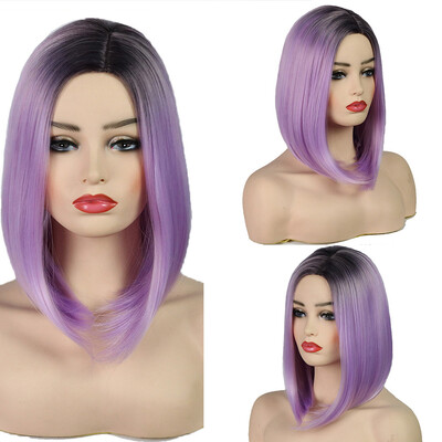 

〖Follure〗Womens Fashion Wig Purple Synthetic Hair short Wigs straight Wig