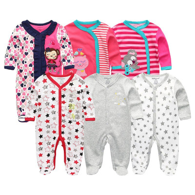 

6PCS Baby Girls Clothes Newborn Roupa de bebe 0-12M Rompers Baby Boys Clothes Babywear Bodysuits Outwear Clothing Sets