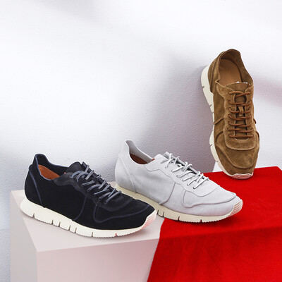 

Beijing Tokyo made casual shoes mens retro sports belt handmade low shoes suede leather gray white 42