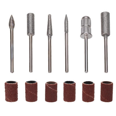 

12pcsset Nail Art DIY Drill Bits File Kit Metal Grinding Heads Sand Rings