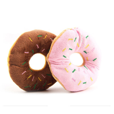 

Pet plush toys cartoon circular Plush Doll creative doughnut plush toys