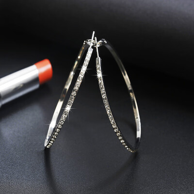 

Aretes de mujer modernos 2018 new design with zircon big earrings earrings generous summer gift Korean earrings for women