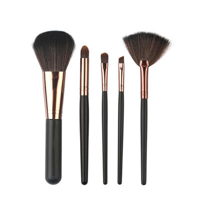 

5pcsset Log Handle Cosmetic Brush Soft Nylon Hair Powder Brush Beauty Tool