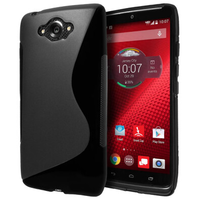 

Toponeto -Line TPU Silicone Skin Case Cover For Motorola DROID Turbo X1254a BK