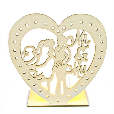 

Wooden Wedding Decoration LED Candle Light Marriage Ornaments Supplies