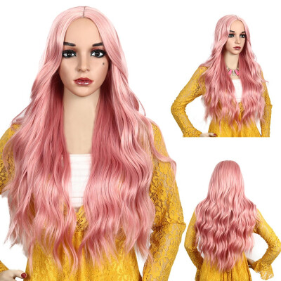 

〖Follure〗High Temperature Silk Wig Head Over Female Rose Net Long Curly Hair Wig