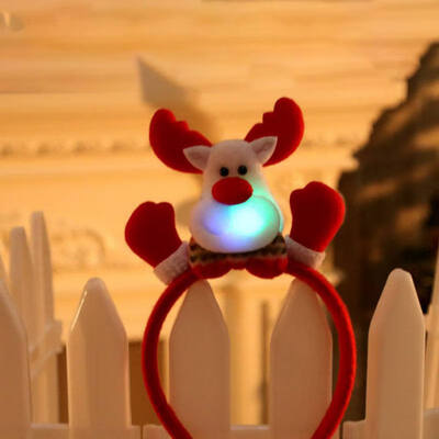 

Christmas LED Flashing Glowing Headband Women Girl Kids Xmas Gift Party New Year Halloween Christmas sweater Hair Decor Props W1