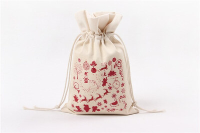 

FUNNYBUNNY Christmas Gift Bags Drawstring Gift Packages Santa Sack Wedding Candy Wrap Bags 95 x 63 Reusable Linen Pouches