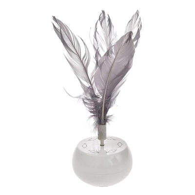 

Electric Pet Cat Toy 360 Degree Feathers Stick Kitten Funny Interactive Toy