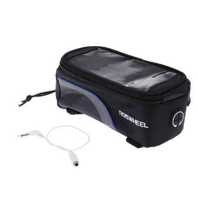 

Bike Bicycle Frame Front Tube Bag for Cell Phone 48 PVC Blue