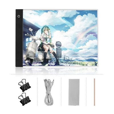 

Portable Ultra-thin A4 Tracing Light Table LED Artcraft Light Box Copy Board Tracer USB Powered with Memory Function Pencil Clips
