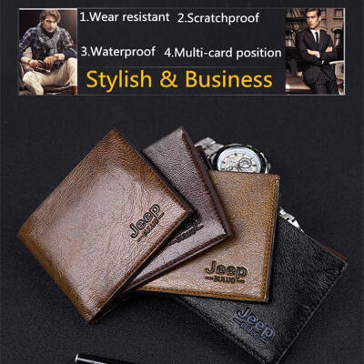 

Mens Leather Genuine Bifold Credit ID Card Holder Slim Wallet Billfold Purse