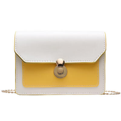 

Women PU Shoulder Messenger Bag Fashion Contrast Color Cross-Body Bag