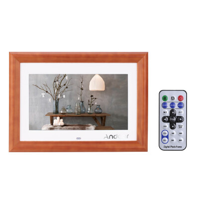 

Andoer 10" Desktop Wood HD LCD Digital Photo Frame MP3 MP4 Music Player Movie Player E-book Calendar Clock with Remote Controller