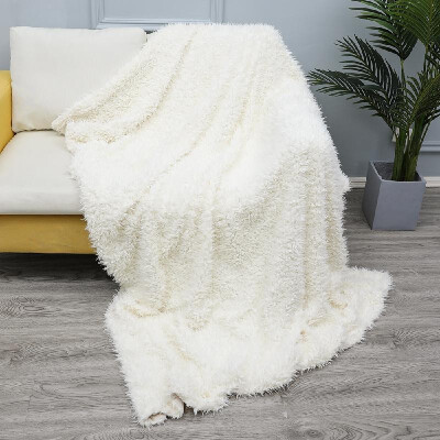 

Long Fur Throw Blanket Faux Fluffy Blanket Micro Plush Super Soft Cozy Luxury Bed Blanket Microfiber 63"x79"