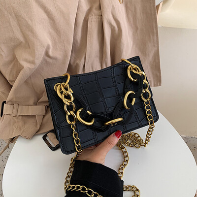

High-grade stone silhouette bag bag 2019 new Chaohan chain single-shoulder bag