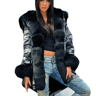 

Toponeto Womens Keep Warm Winter Jacket Parka Hooded Coat Fishtail Long Sleeves Overcoat
