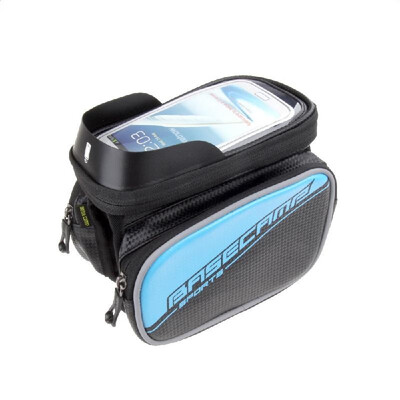 

BaseCamp Waterproof Mountain Road MTB Bike Bicycle Frame Pannier Saddle Front Top Tube Double Bag Cycling Pouch Touchable for 60"