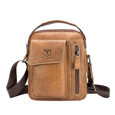 

BULLCAPTAIN Casual Men Leather Sling Messenger Bag Shoulder Crossbody Bags