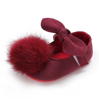 

0-18M Toddler Baby Girl Soft Plush Princess Shoes Cute Non-slip shoes Infant Prewalker New Born Baby Shoes for Girls