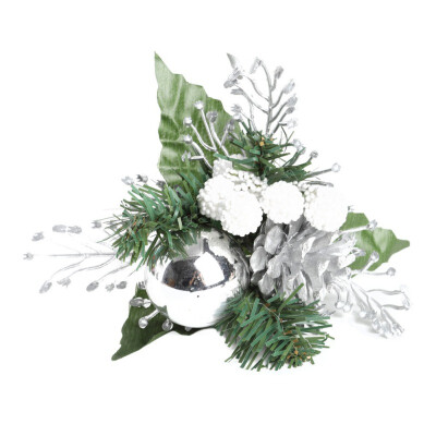 

Christmas Flowers Ornament Artificial Pine Stems Fake Pine Cone Flower Arrangements Wreath Holiday Home Winter Decor