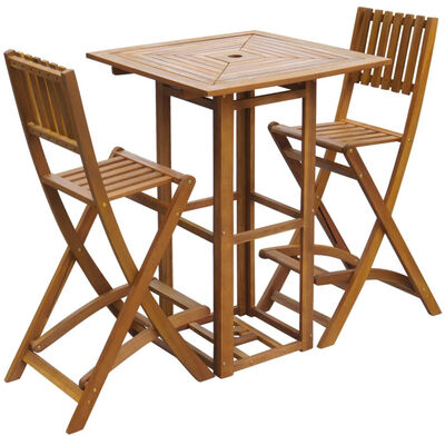 

3 Piece Bistro Set Solid Acacia Wood