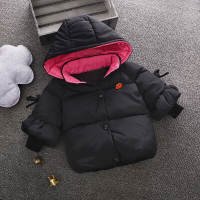 

Children Girl Winter Warm Coats Jacket Kid Zipper Thick Hoodie Outerwear Clothes