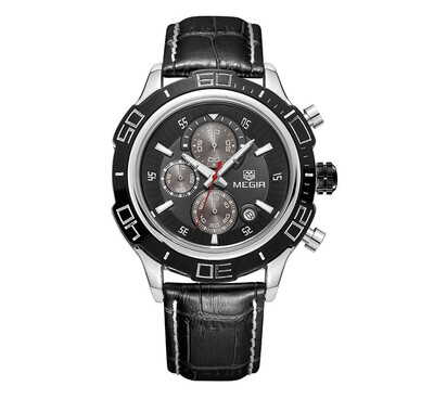 

Meigel MEGIR Mens Multi-Function Quartz Watch Mens Calendar Watch