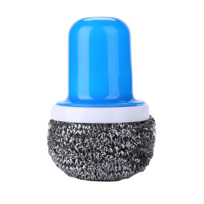 

Round Cleaning Brush Replaceable Wire Ball Dishwashing Brushes with Handle