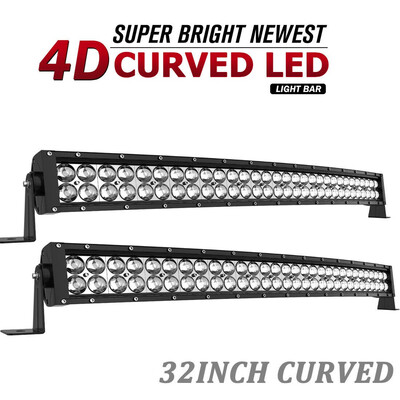 

Curved 32inch LED Work Light Bars Combo Driving For Jeep 4X4 Truck 3430" 2PCS
