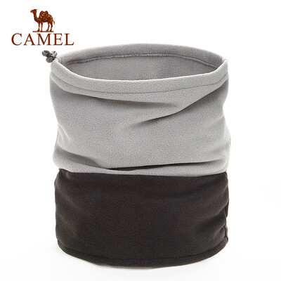 

Camel outdoor neutral bib autumn&winter warm&windproof solid color comfortable scarf simple light scarf in gray A5W320106