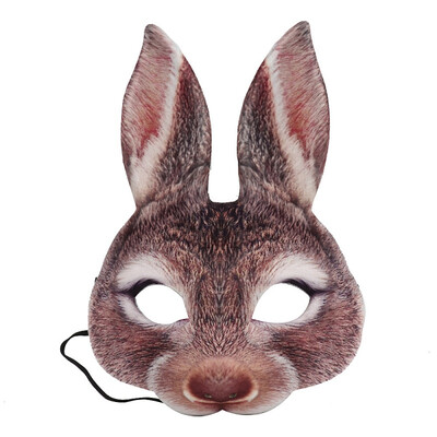 

Safe Animal Rabbit Head All Face Mask For Adult Men&Women Halloween Party Cosplay Costume Accessories