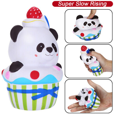 

Gotoamei Squishies Strawberry Cake Panda Slow Rising Fruits Scented Stress Relief Toys