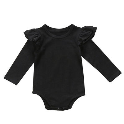 

Girls Infant Baby Ruffle Long Sleeves Autumn Cotton Romper Jumpsuit Outfits