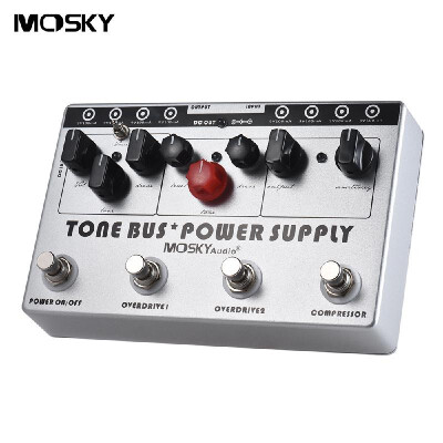 

MOSKY Electric Guitar Combined Effect 3 Effects Compressor Tube Overdrive Ultimate Overdrive 8 Isolated DC 9V Power Supply