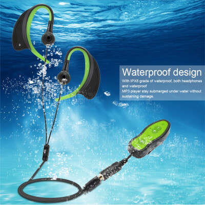 

8GB MP3 Music Player Waterproof with Headphone Clip Design for Swimming Running Diving