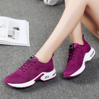 

Summer womens shoes running shoes female 2019 summer new flying woven mesh breathable casual student cushion sports shoes