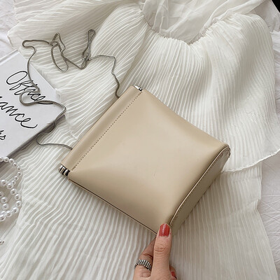 

Fashion texture ins summer new bag female 2019 new Korean version of the wild simple chain slung bucket bag