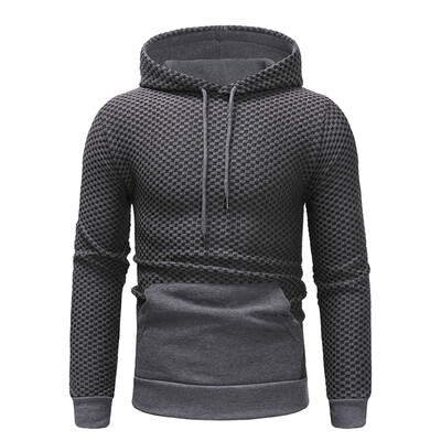 

Men\s Fashion Urban Plaid Colorblock Sweater Casual Slim Long Sleeve Pullover