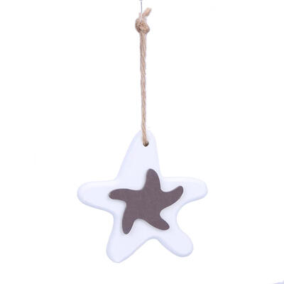 

Mediterranean Style Pentagram Wood Crafts Home Decoration Small Pendant